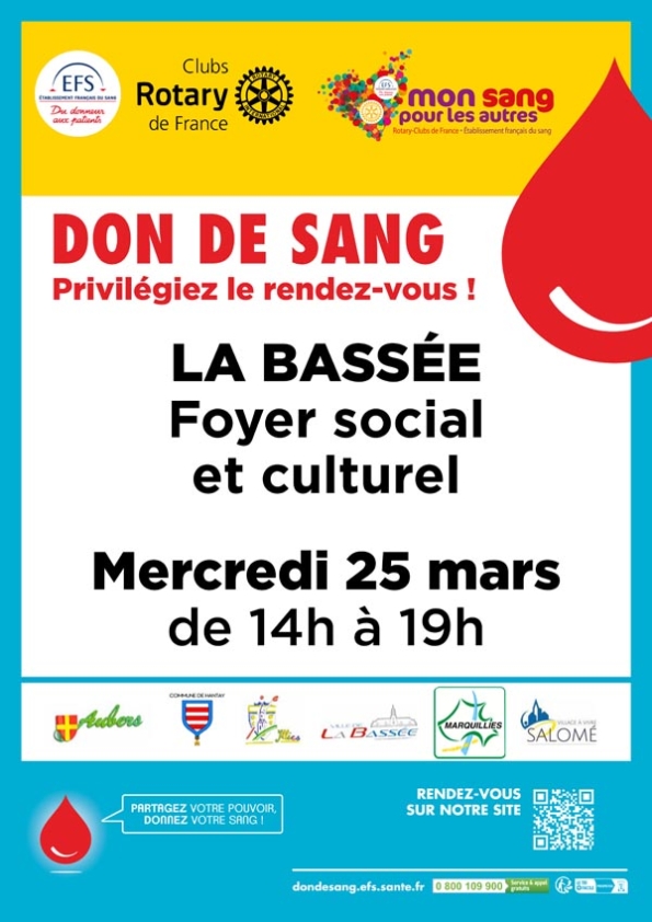 Don du sang la bassée Don du sang la bassée
