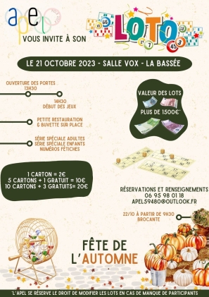Fête de l'automne - Loto