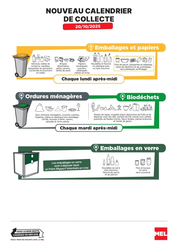 Nouveaux jours de Collecte des Déchets